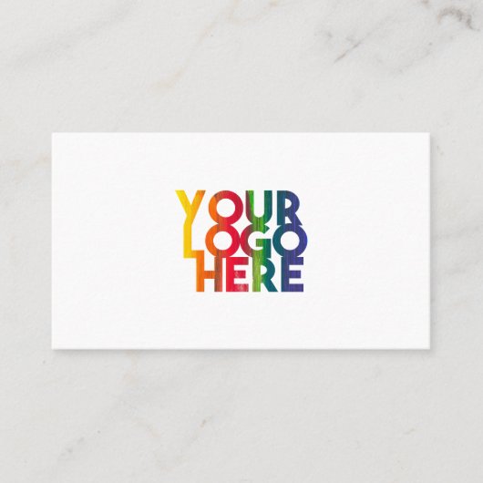 Carte De Visite Logo professionnel simple blanc (Devant)