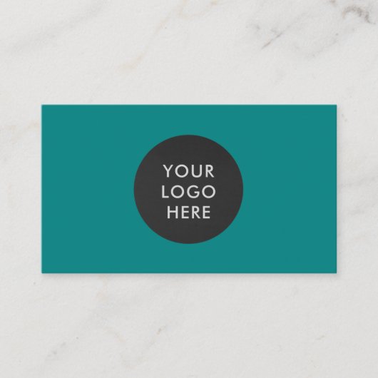 Carte De Visite Logo professionnel simple Code QR Turquoise Compan (Devant)