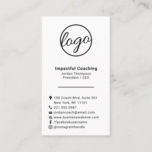 Carte De Visite Logo Professionnel simple et moderne Icônes de méd (Devant)