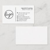 Carte De Visite Logo professionnel simple moderne Icônes de médias (Devant / Derrière)