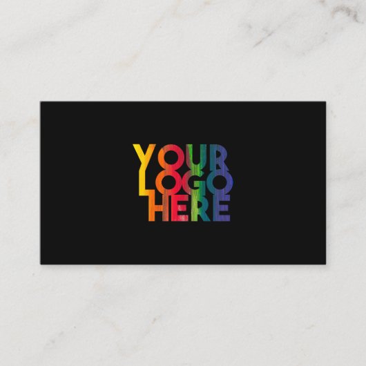 Carte De Visite Logo professionnel simple noir (Devant)