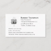 Carte De Visite Logo professionnel simple personnalisé (Devant)