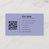 Carte De Visite Logo professionnel simple QR Code Lavender Company (Dos)