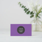 Carte De Visite Logo professionnel simple QR Code Purple Company (Debout devant)