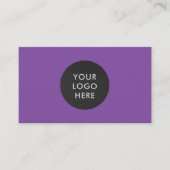 Carte De Visite Logo professionnel simple QR Code Purple Company (Devant)