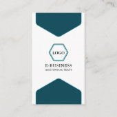 Carte De Visite Logo professionnel Turquoise moderne Icônes social (Devant)