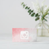 Carte De Visite Logo promotionnel Instagram | Aquarelle (Debout devant)