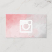 Carte De Visite Logo promotionnel Instagram | Aquarelle (Devant)