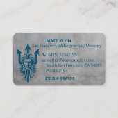 Carte De Visite Logo promotionnel personnalisé QR Code URL Masonry (Devant)