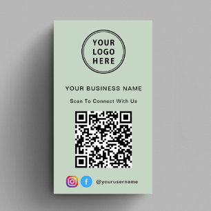 Carte De Visite Logo promotionnel QR Code Sage