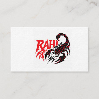 Carte De Visite Logo puissant à scorpion avec typographie agressiv