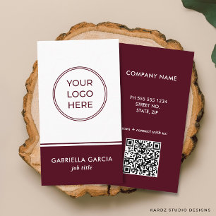 Carte De Visite Logo QR Bordeaux Professionnel