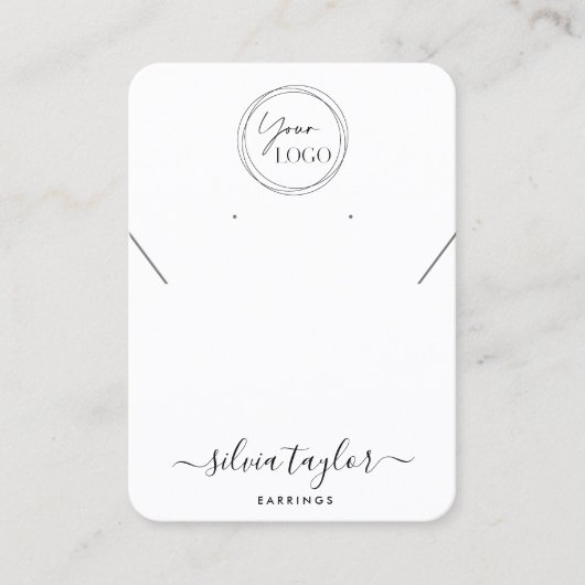 Carte De Visite Logo QR Code bijoux collier d'oreille (Devant)