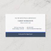 Carte De Visite Logo QR Code de l'agent de police de l'ordre publi (Devant)