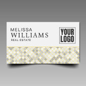 Carte De Visite Logo QR Code Jaune et Gris Professionnel