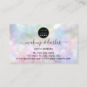 Carte De Visite Logo QR Code Lash Maquillage Cheveux Pink Drives P (Dos)