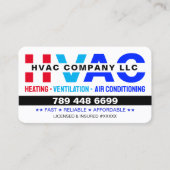 Carte De Visite Logo, Qr Code & License - Modern AC Services, HVAC (Devant)