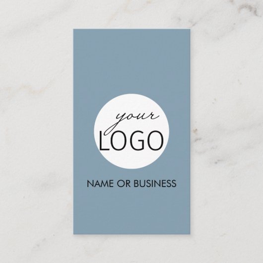Carte De Visite Logo QR Code Light Blue Professional Vertical (Devant)