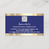 Carte De Visite Logo QR CODE Logo Gold Blue Navy Professional (Dos)