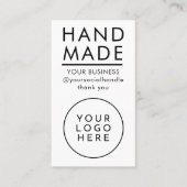 Carte De Visite Logo QR Code minimaliste moderne fait main tout-en (Devant)