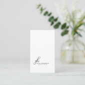 Carte De Visite Logo QR Code Monogramme Maquillage Écriture Modern (Debout devant)