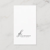 Carte De Visite Logo QR Code Monogramme Maquillage Écriture Modern (Devant)