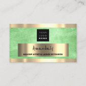 Carte De Visite Logo QR CODE personnalisé Citron vert (Devant)