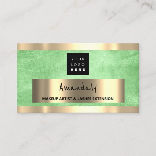 Carte De Visite Logo QR CODE personnalisé Citron vert (Devant)