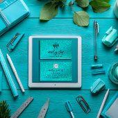 Carte De Visite Logo Qr Code personnalisé Parties scintillant des 