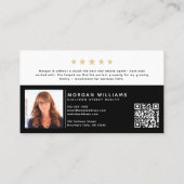 Carte De Visite Logo QR Code photo Agent immobilier (Dos)