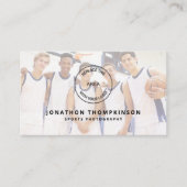 Carte De Visite Logo QR Code Photo Overlay Photographe sportif (Devant)