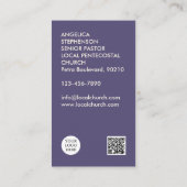 Carte De Visite Logo QR Code Photo PASTEUR Coucher de Soleil Éléga (Dos)