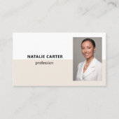 Carte De Visite Logo QR CODE Portrait photo professionnel IVORY (Devant)