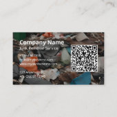 Carte De Visite Logo QR Code pour l'enlèvement de déchets (Devant)