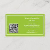 Carte De Visite Logo QR Code Professionnel Moderne (Dos)