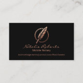 Carte De Visite Logo Quill de l'agent de signature de notaire mobi (Devant)