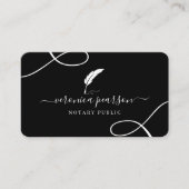 Carte De Visite Logo Quill de l'agent de signature publique du not (Devant)