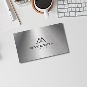 Carte De Visite Logo Realtor House Metallic