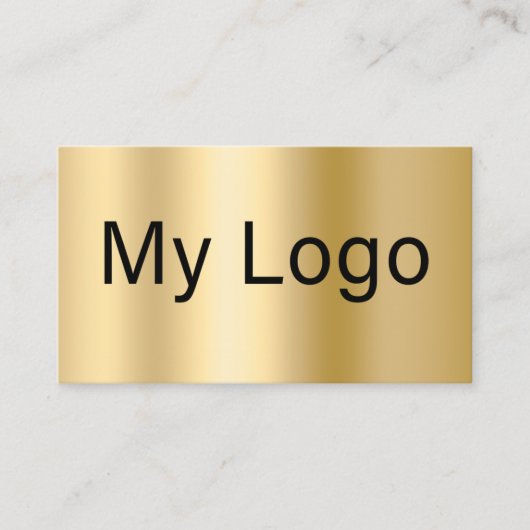 Carte De Visite Logo rectangulaire de code QR noir or (Devant)