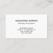 Carte De Visite Logo rectangulaire moderne noir (Dos)