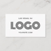 Carte De Visite Logo rectangulaire moderne noir (Devant)