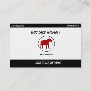 Carte De Visite Logo Red Elephant