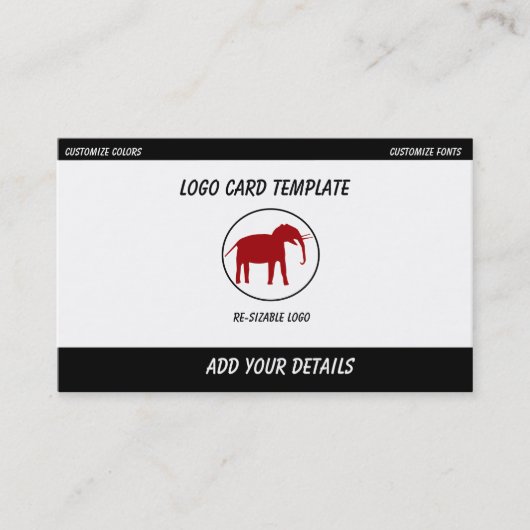 Carte De Visite Logo Red Elephant (Devant)