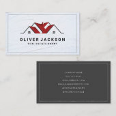 Carte De Visite Logo Red Home sur le toit (Devant / Derrière)