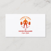 Carte De Visite Logo Red Orange Power Fitness (Devant)