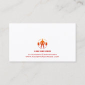 Carte De Visite Logo Red Orange Power Fitness (Dos)