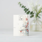 Carte De Visite Logo Red Winter Berries Porte-Collier (Debout devant)