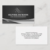 Carte De Visite Logo résidentiel | Moderne et élégant (Devant / Derrière)