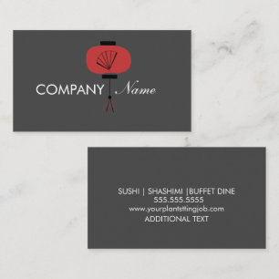 Carte de visite logo restaurant Japon Asie