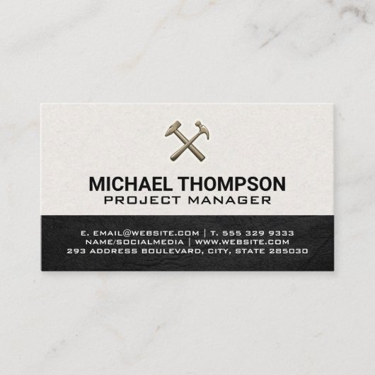 Carte De Visite Logo Retro Hammers (Devant)